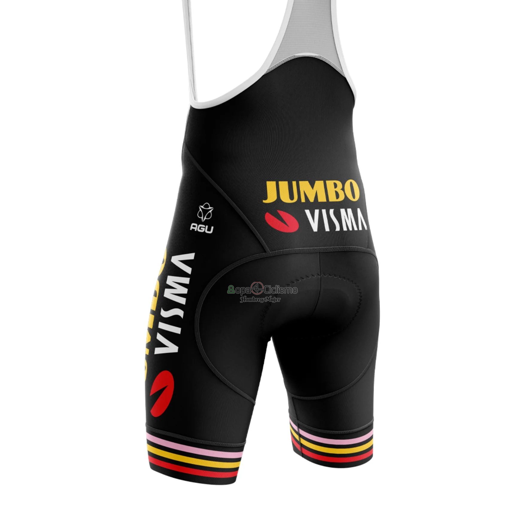 Jumbo Visma Ropa Ciclismo Culotte Corto 2023 Hombre Mangas Cortas AMarillo Negro